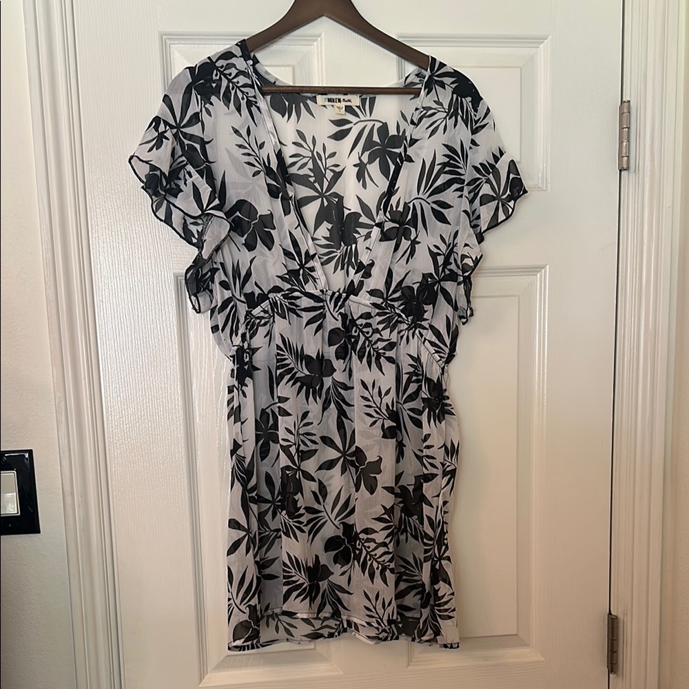 Black and White Floral Dress